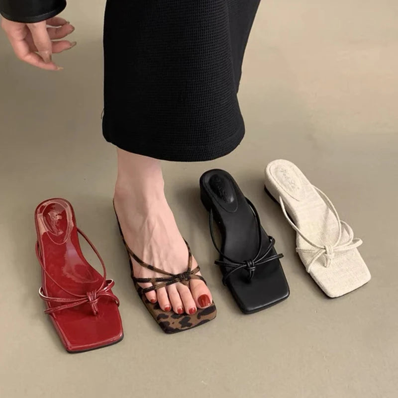 Sandalias de moda para mujer, chanclas con platorma y Punta abierta