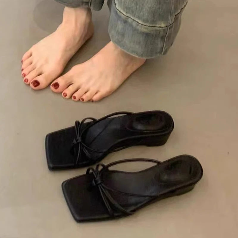 Sandalias de moda para mujer, chanclas con platorma y Punta abierta