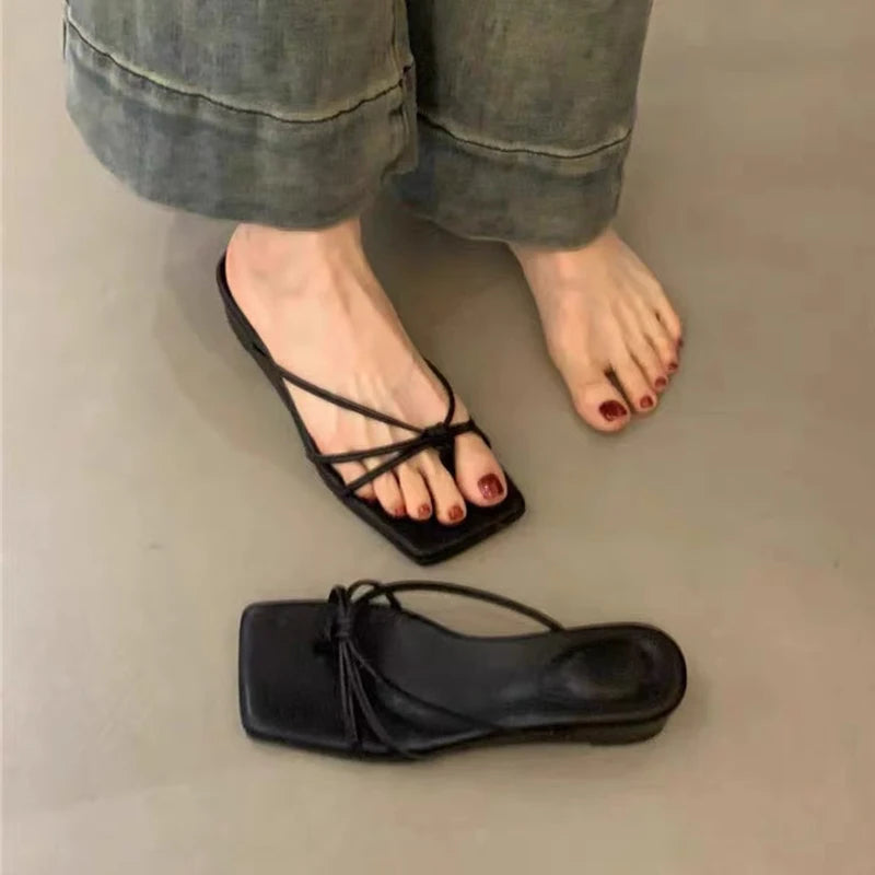 Sandalias de moda para mujer, chanclas con platorma y Punta abierta