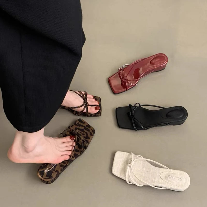 Sandalias de moda para mujer, chanclas con platorma y Punta abierta