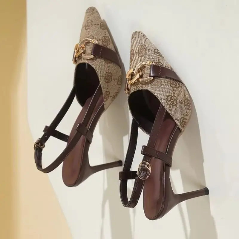 Zapatos de tacón alto para mujer - Diseño clásico con correa y estilo moderno