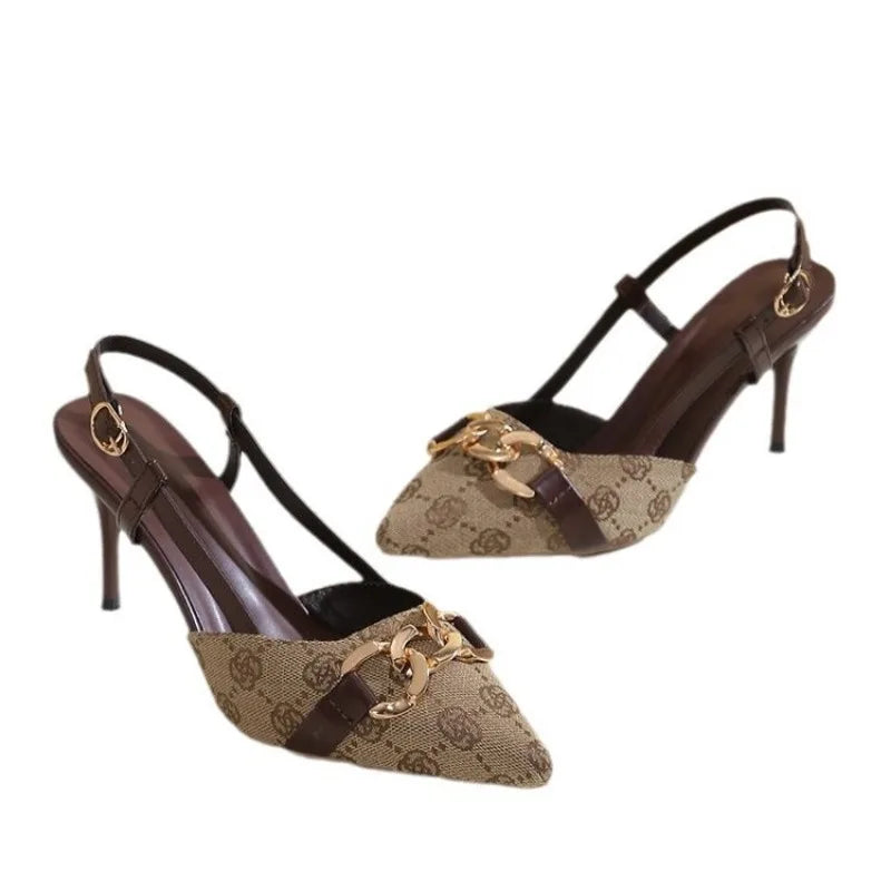 Zapatos de tacón alto para mujer - Diseño clásico con correa y estilo moderno