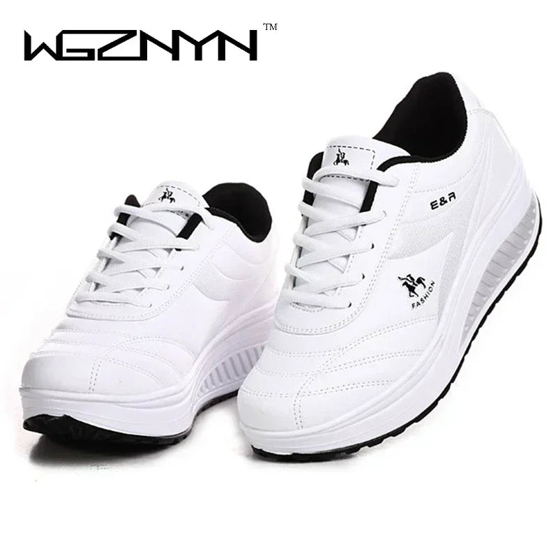 Tenis casuales para mujer - Zapatos de suela alta cómodos para caminar