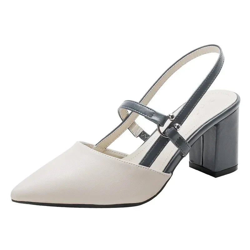 Sandalias de moda mujer | Tacón cuadrado elegante y cómodo