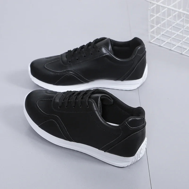 Zapatos informales para caminar para mujer, zapatillas planas de cuero con cordones de alta calidad, mocasines de fondo plano salvaje a la moda, Verano