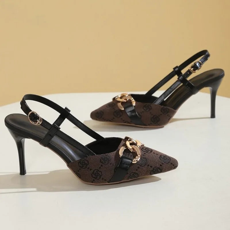 Zapatos de tacón alto para mujer - Diseño clásico con correa y estilo moderno