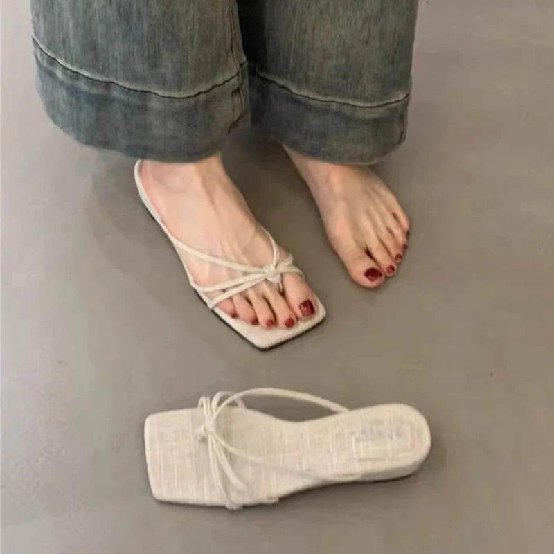 Sandalias de moda para mujer, chanclas con platorma y Punta abierta
