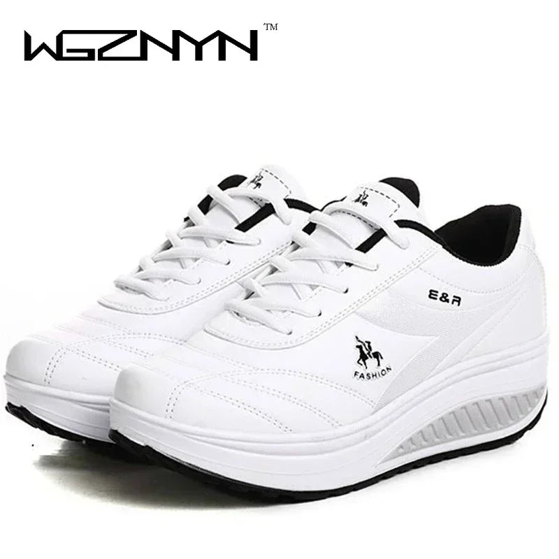 Tenis casuales para mujer - Zapatos de suela alta cómodos para caminar