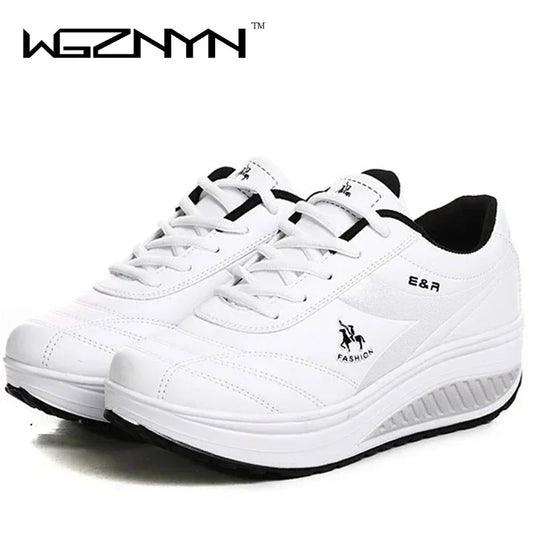 Tenis casuales para mujer - Zapatos de suela alta cómodos para caminar
