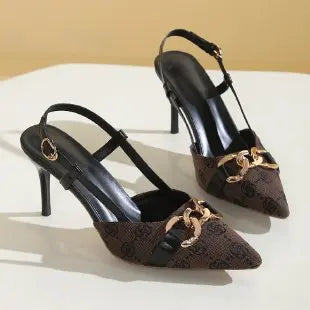 Zapatos de tacón alto para mujer - Diseño clásico con correa y estilo moderno