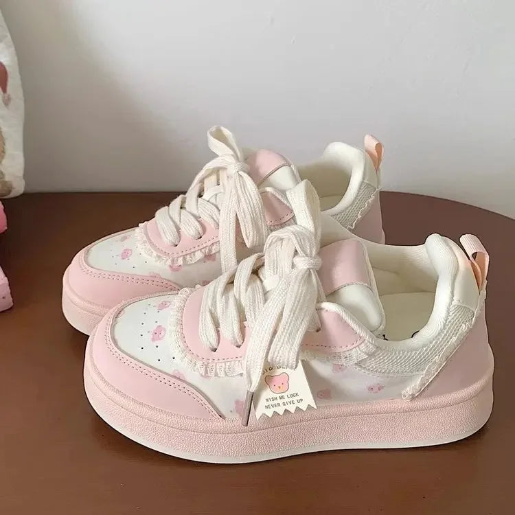 Zapatillas de deporte versátiles con parte inferior gruesa - zapatos informales de verano para mujer