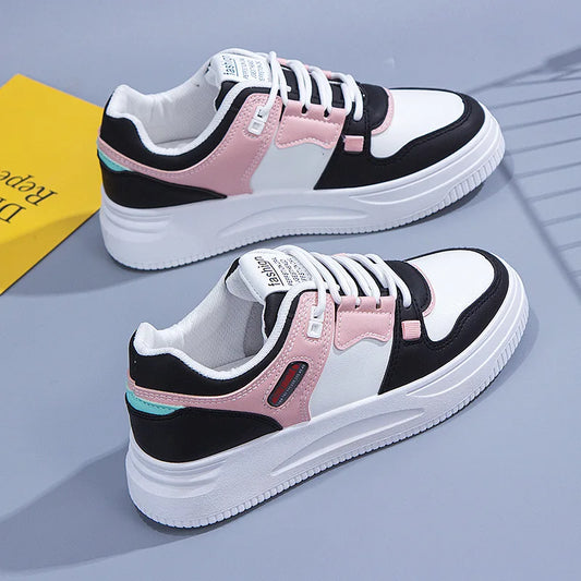 zapatos de plataforma blanca, informales - planos