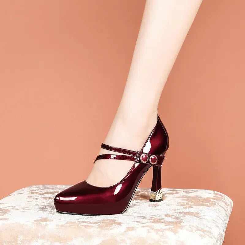 Tacones Mary Jane de plataforma con hebilla para mujer. Elegantes, cómodos y modernos