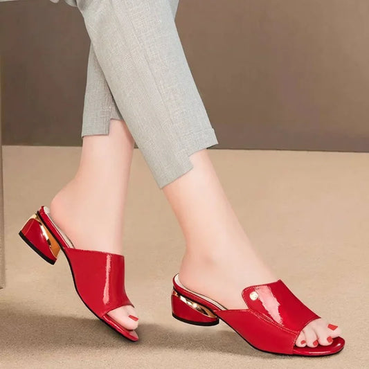 Sandalias elegantes y frescas para mujer - Calzado abierto de PU.