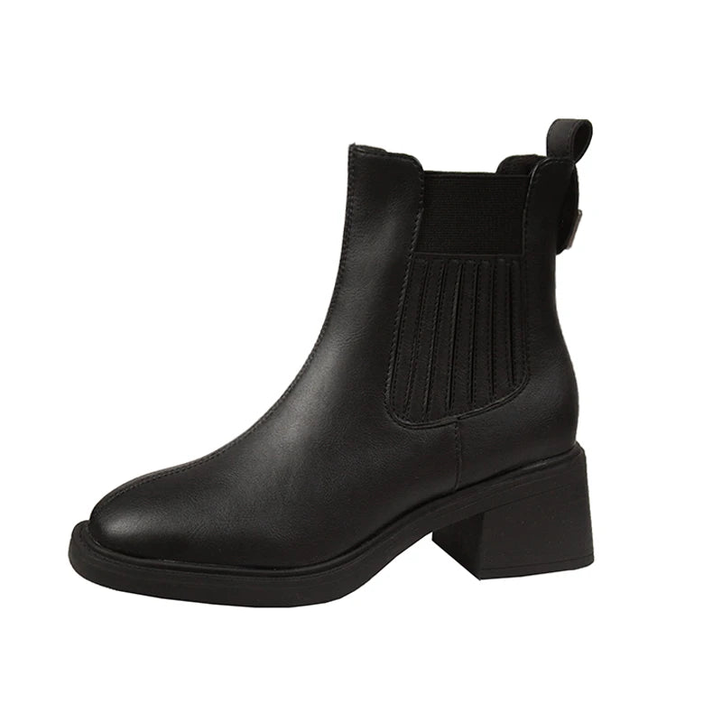 Botines Chelsea de cuero para mujer – Elegantes y cómodos de invierno