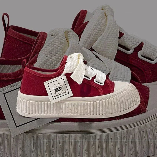 Tenis casuales con plataforma para mujer – estilo urbano de lona.