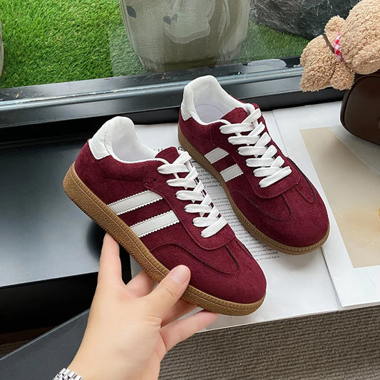 Tenis casuales para mujer – zapatillas vulcanizadas con cordones