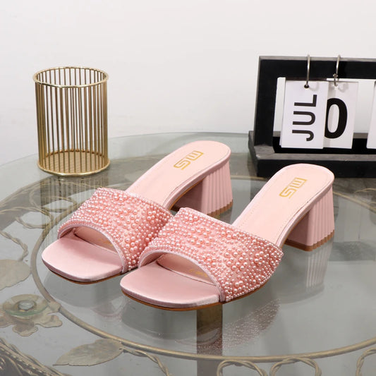 Sandalias de tacón grueso elegantes para mujer