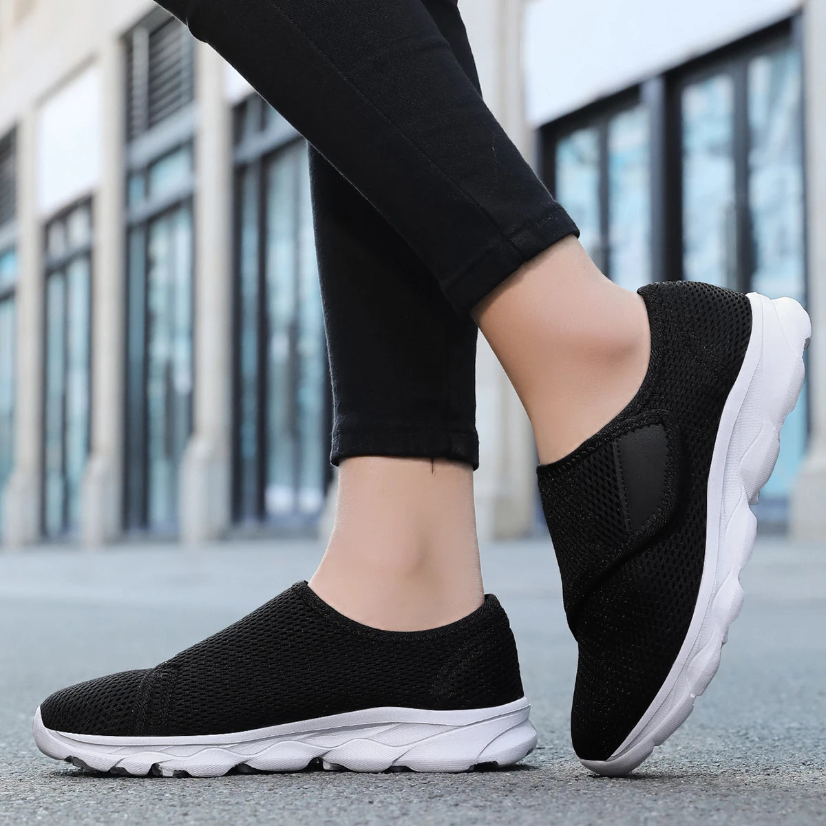 Tenis suaves y cómodos para pies anchos o delicados. Calzado ligero y transpirable- para mujer