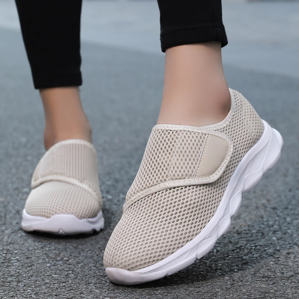 Tenis suaves y cómodos para pies anchos o delicados. Calzado ligero y transpirable- para mujer