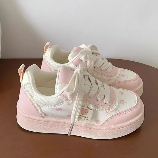 Zapatillas de deporte versátiles con parte inferior gruesa - zapatos informales de verano para mujer