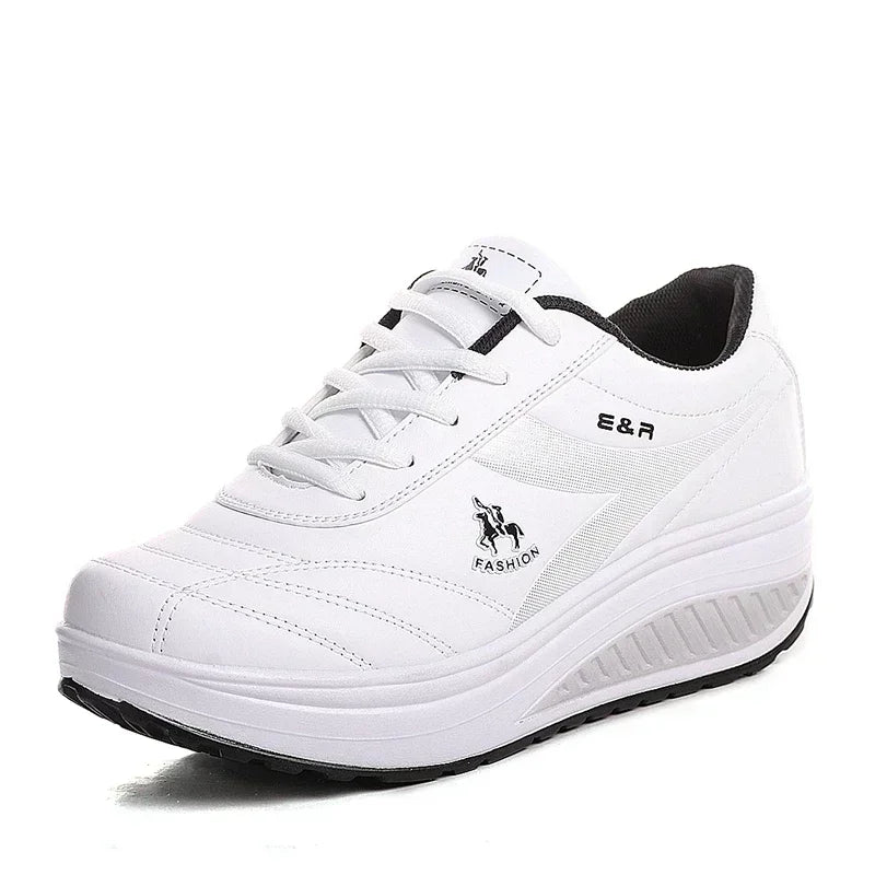 Tenis casuales para mujer - Zapatos de suela alta cómodos para caminar