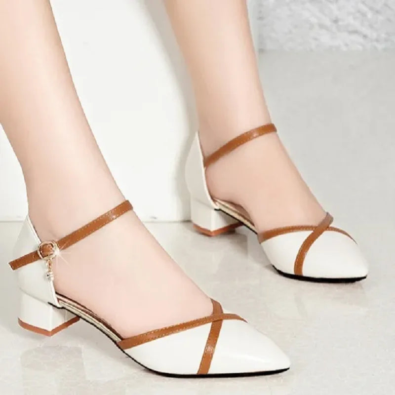 Zapatos de tacón cuadrado con perlas – elegantes y cómodos para mujer
