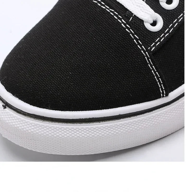 Zapatillas negras con blanco casuales – tenis básicos para mujer