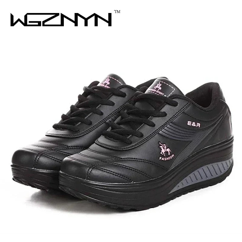 Tenis casuales para mujer - Zapatos de suela alta cómodos para caminar