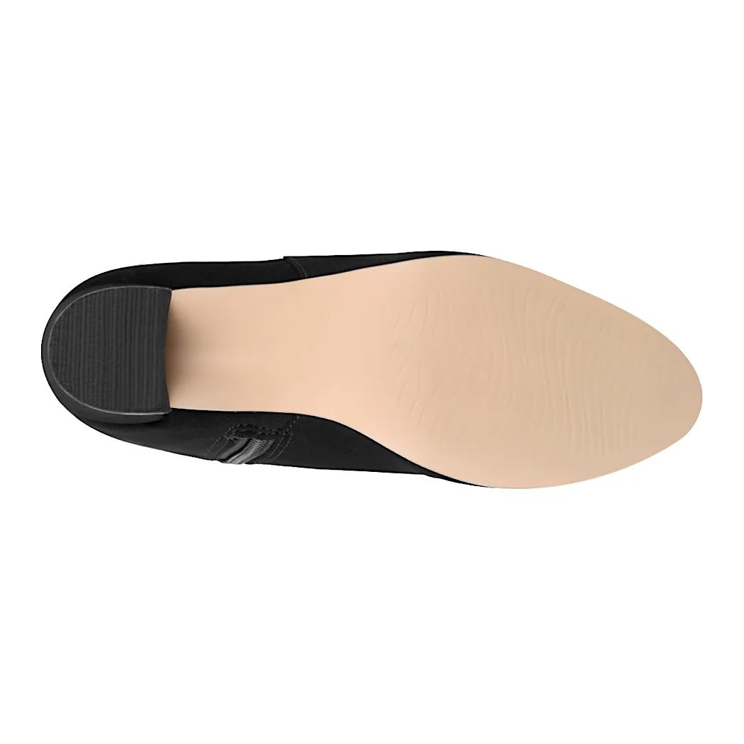 Botines de moda para dama - Gamuza negra, cómodos y versátiles