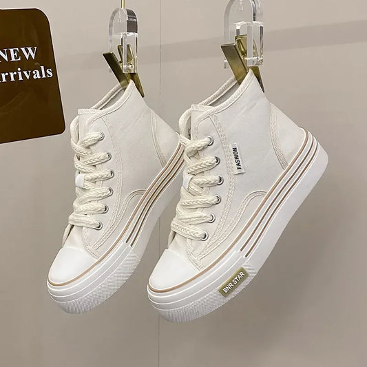 Tenis casuales con suela gruesa para mujer – cómodos y modernos, tipo converse