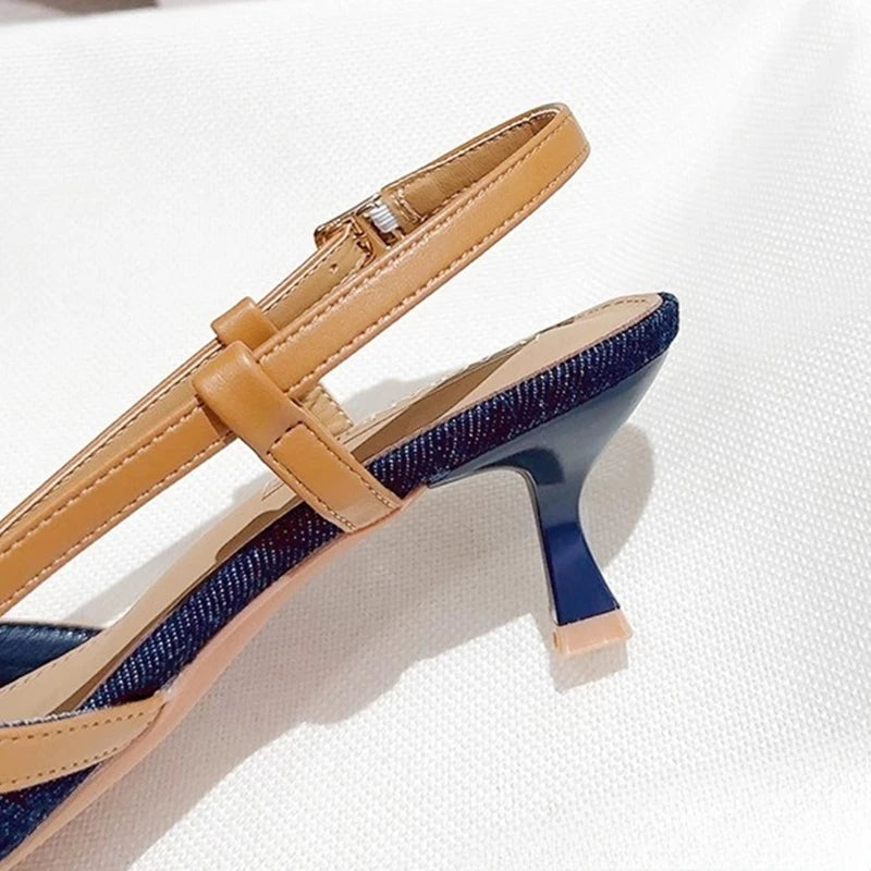 Sandalias de tacón medio con lazo – elegantes y cómodas para mujer
