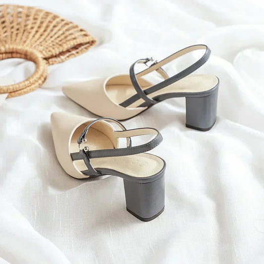 Sandalias de moda mujer | Tacón cuadrado elegante y cómodo