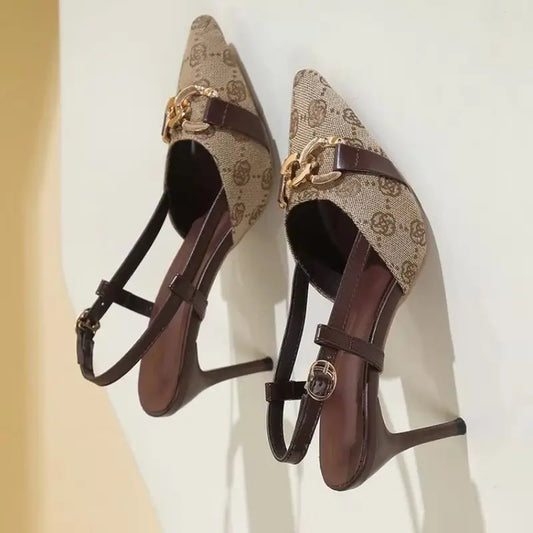 Zapatos de tacón alto para mujer - Diseño clásico con correa y estilo moderno