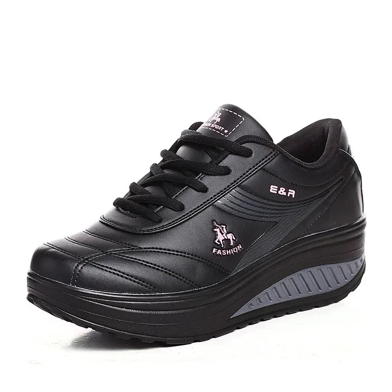 Tenis casuales para mujer - Zapatos de suela alta cómodos para caminar
