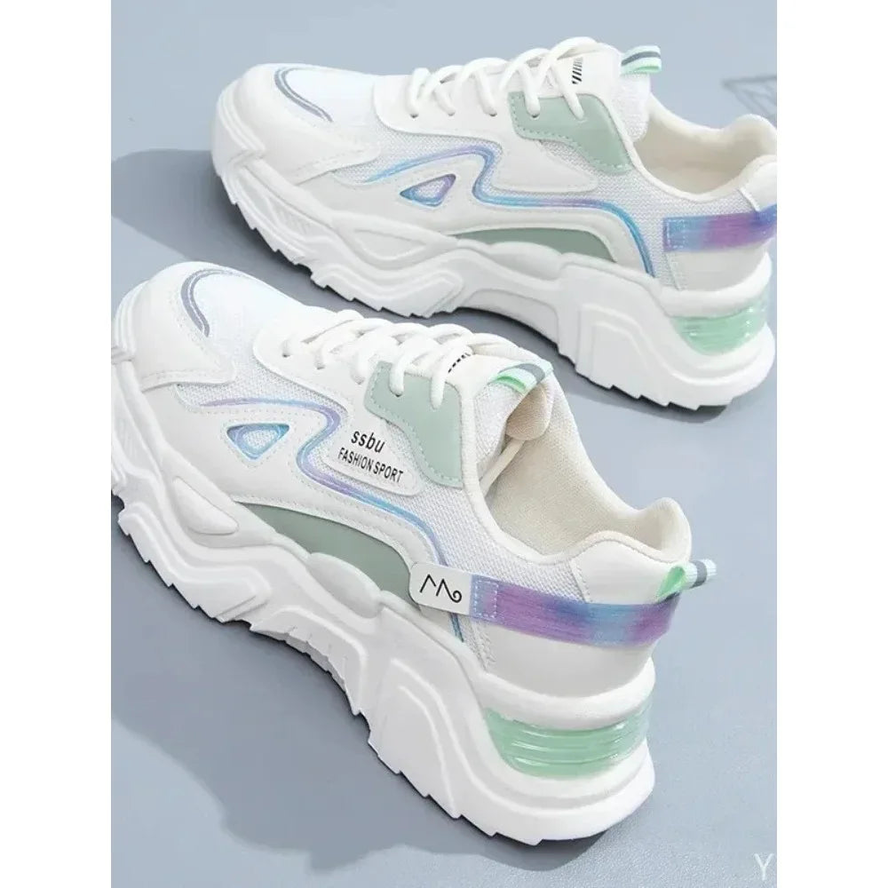 Sneakers de plataforma mujer 2025 | Tenis chunky casuales de moda