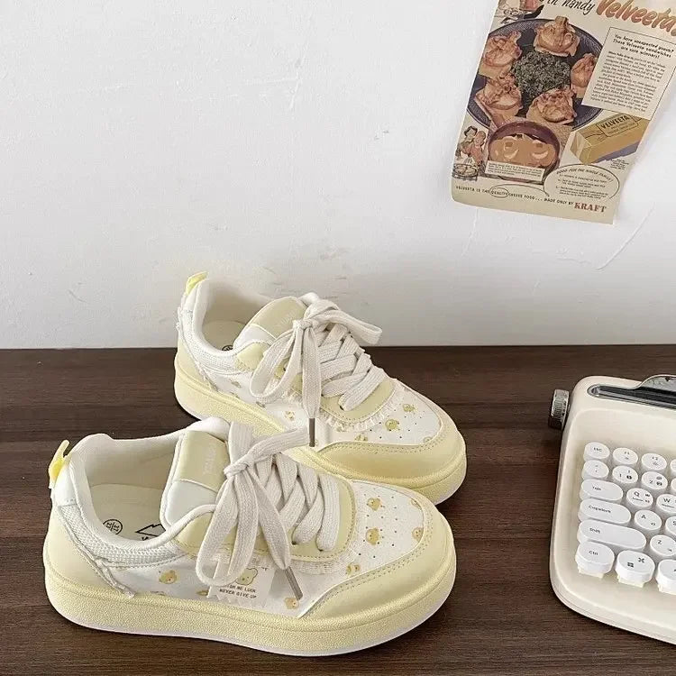Zapatillas de deporte versátiles con parte inferior gruesa - zapatos informales de verano para mujer