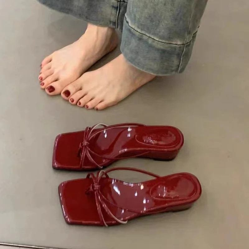 Sandalias de moda para mujer, chanclas con platorma y Punta abierta