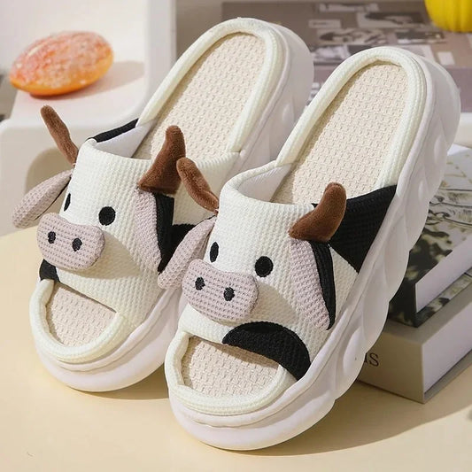 Chanclas de lino transpirables – Pantuflas ligeras con diseños tiernos