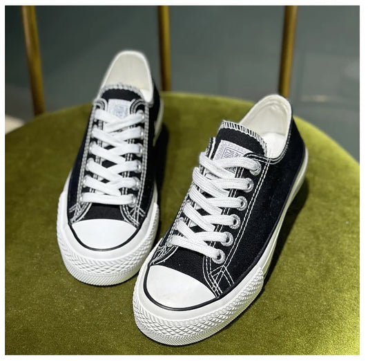Tenis clásicos de lona con cordones, cómodos y ligeros
