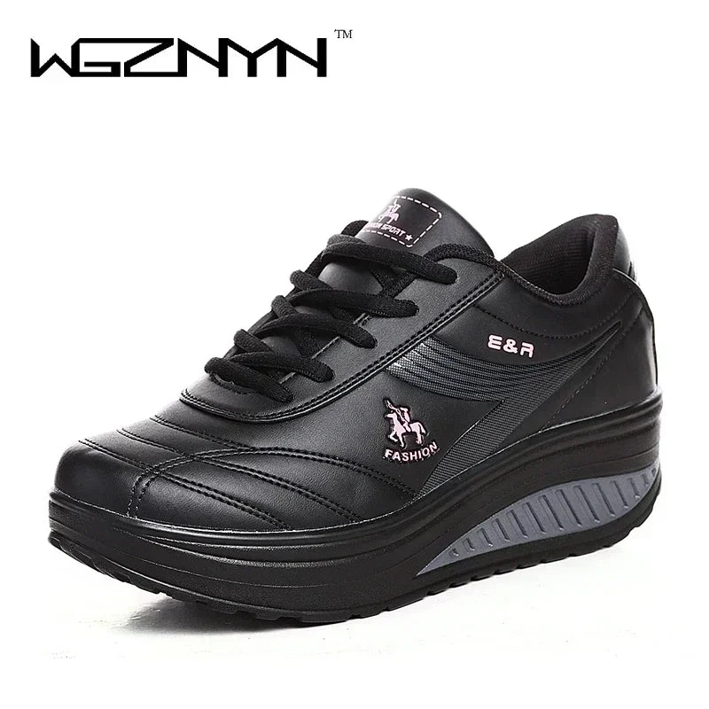 Tenis casuales para mujer - Zapatos de suela alta cómodos para caminar