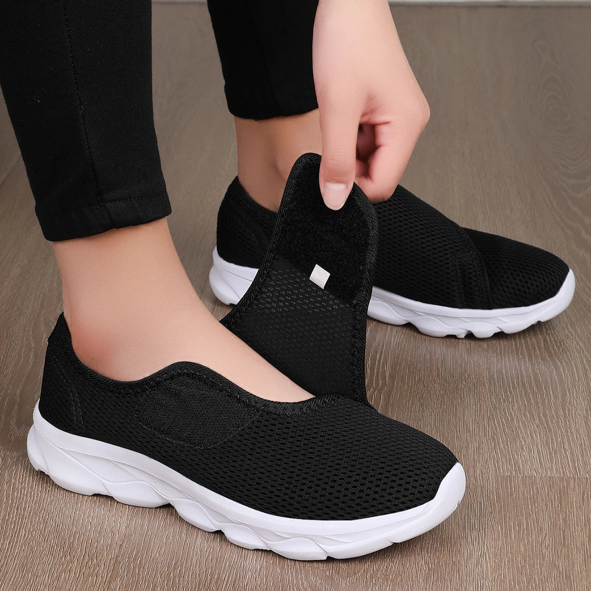 Tenis suaves y cómodos para pies anchos o delicados. Calzado ligero y transpirable- para mujer