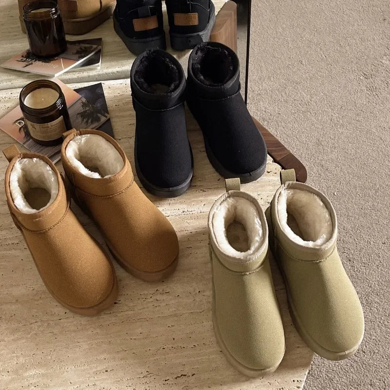Botines tipo UGG para mujer – plataforma ligera y diseño moderno