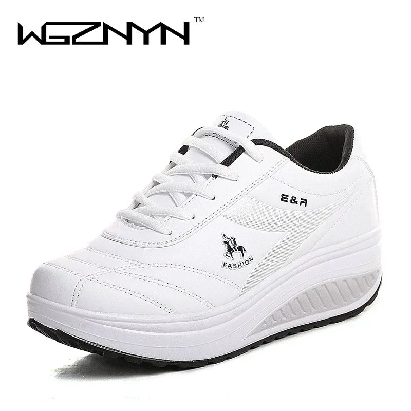 Tenis casuales para mujer - Zapatos de suela alta cómodos para caminar