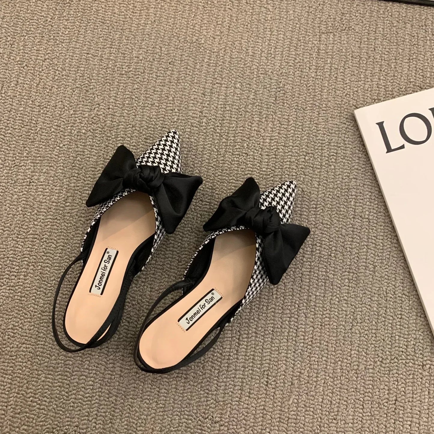 Zapatos de fiesta con tacón bajo - Sandalias femeninas con lazo y estilo chic
