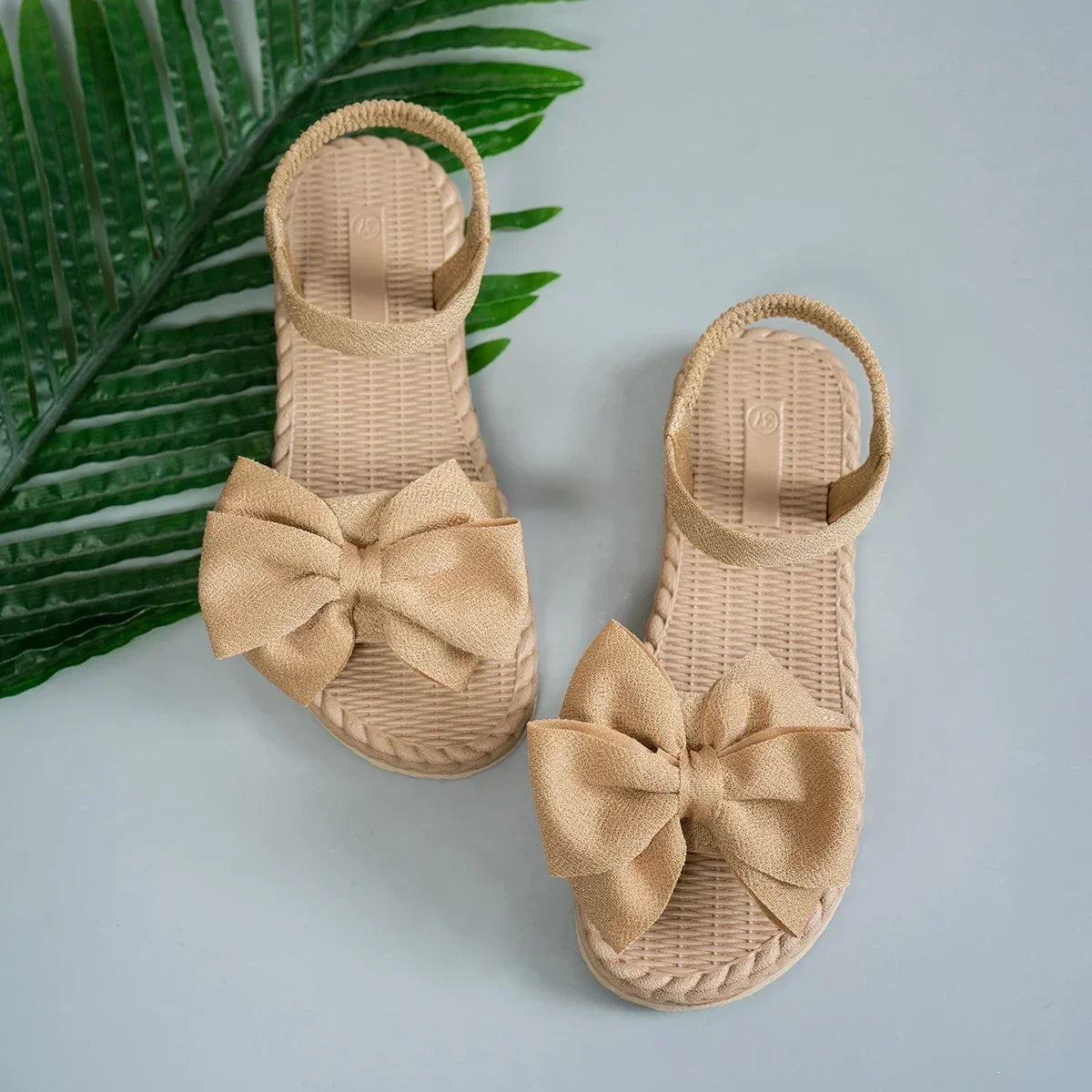 Sandalias ligeras de verano mujer | Zapatos planos cómodos con lazo decorativo